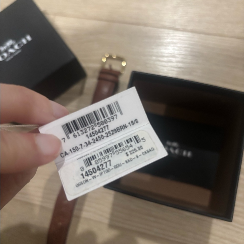 Brown Coach Greyson watch with embossed strap - Picture 6 of 6